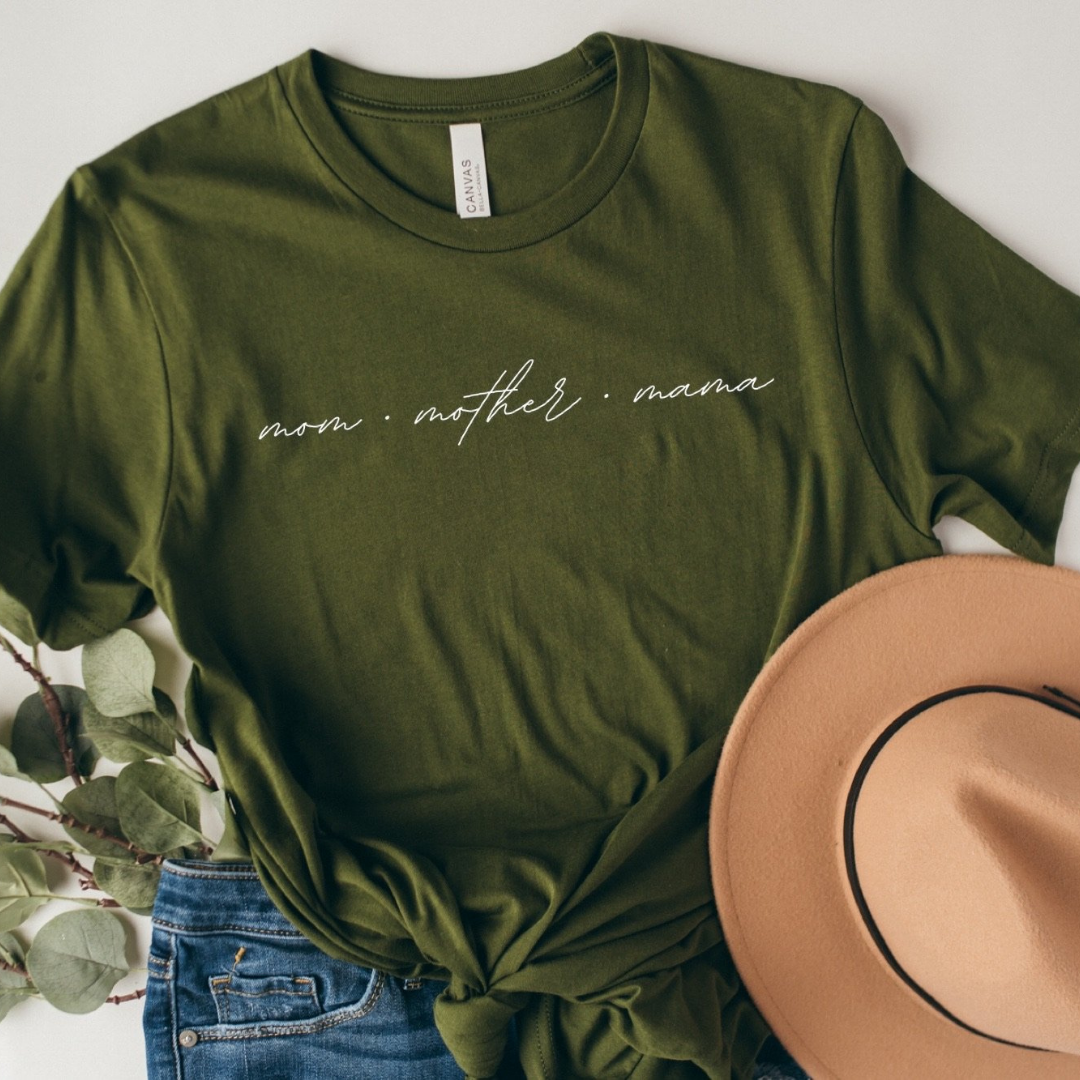 Olive Green Mom Mother Mama Shirt
